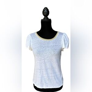 WYSE London 100% Linen Top Tee T Shirt Size 1‎ (US 4)